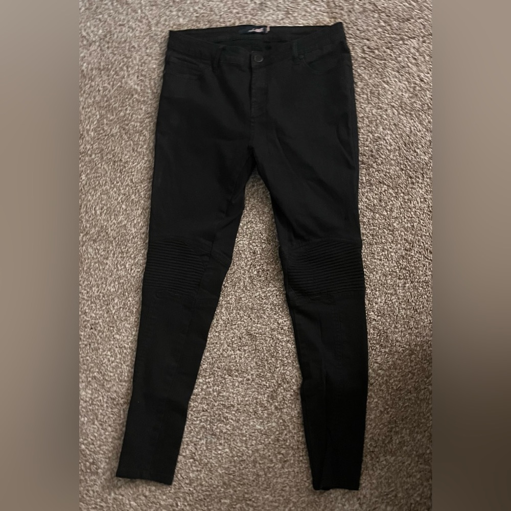 Black biker jeans